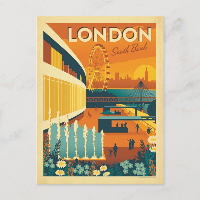 Carte Postale South Bank, Londres (Devant)