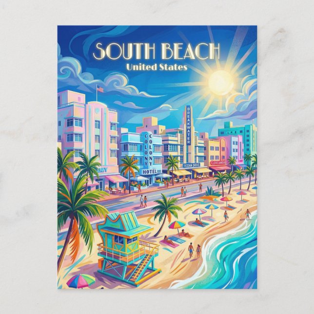Carte Postale South Beach Florida (Devant)