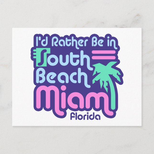 Carte Postale South Beach Miami (Devant)
