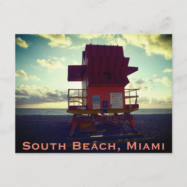 Carte Postale South Beach, Miami Lifeguard Stand (Ocean Secourt) (Devant)