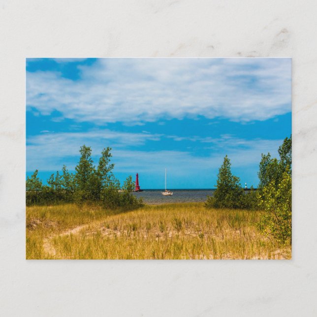 Carte Postale South Breakwater Light, Muskegon, Michigan (Devant)