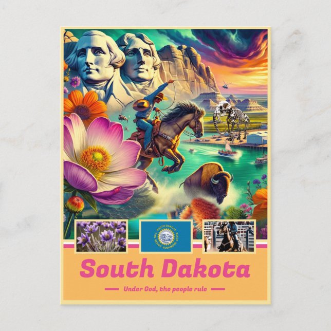 Carte Postale South Dakota Adventure Historic Landscaps (Devant)