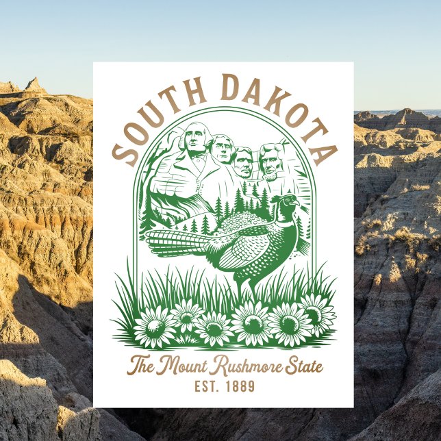 Carte Postale South Dakota Mount Rushmore State Travel (South Dakota Mount Rushmore State Travel Postcard
)