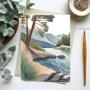 Carte Postale South Lake Tahoe Paysage à l'aquarelle