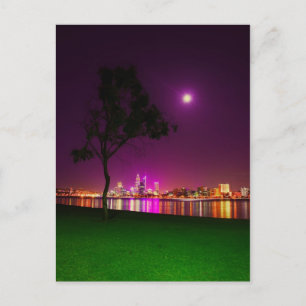 Carte Postale South Perth Foreshore Perth City Lights Skyline