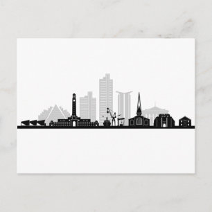 Carte Postale SOUTHAMPTON England fußball City Skyline Silhouett