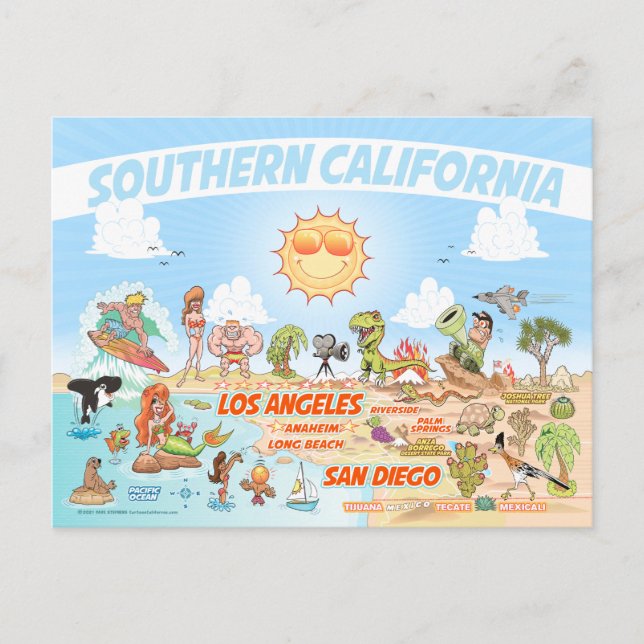 Carte postale Southern California Beach Paradise (Devant)