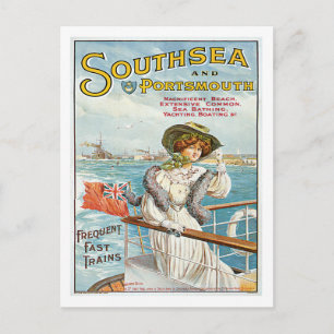 Carte Postale Southsea Portsmouth UK Poster Vintage voyage Art