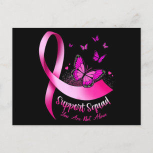 Carte Postale Soutien aux papillons de femme Escadron Cancer du 