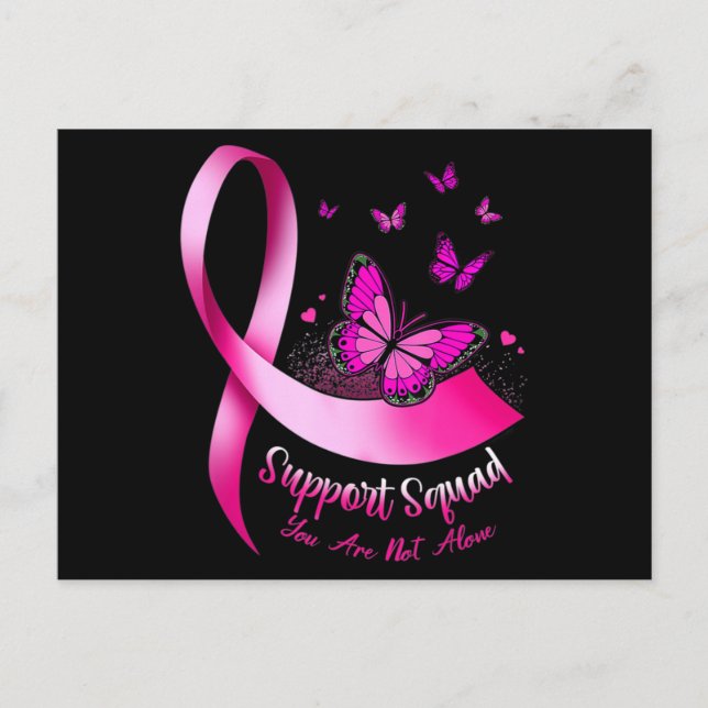 Carte Postale Soutien aux papillons de femme Escadron Cancer du  (Devant)