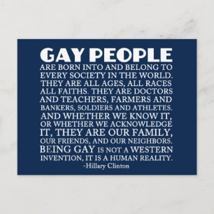 Carte Postale Soutien LGBT aux droits des homosexuels