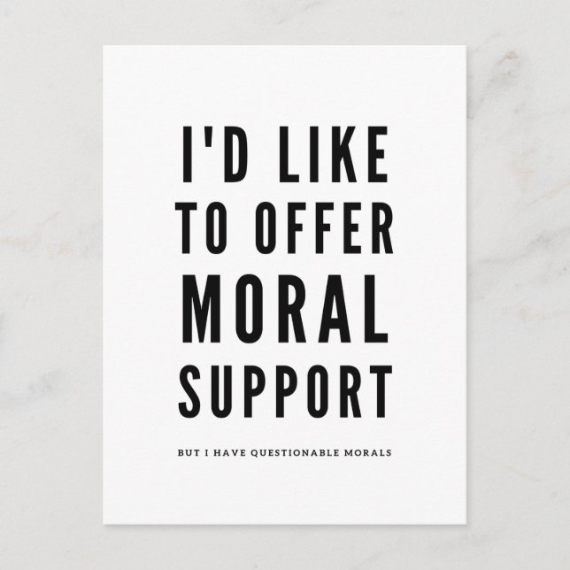 Carte Postale Soutien moral Sarcastique Encouragement citation (Devant)