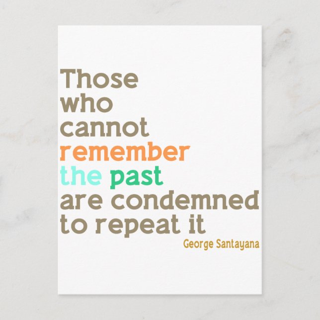 Carte Postale Souvenez-vous du passé (Devant)