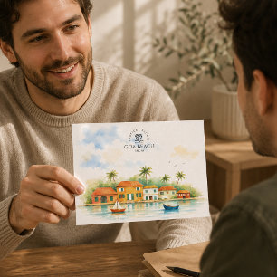 Carte Postale Souvenir de Goa, Inde Voyage à l'aquarelle
