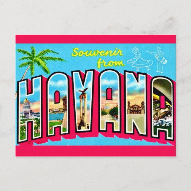 Carte postale souvenir de La Havane Cuba (Devant)