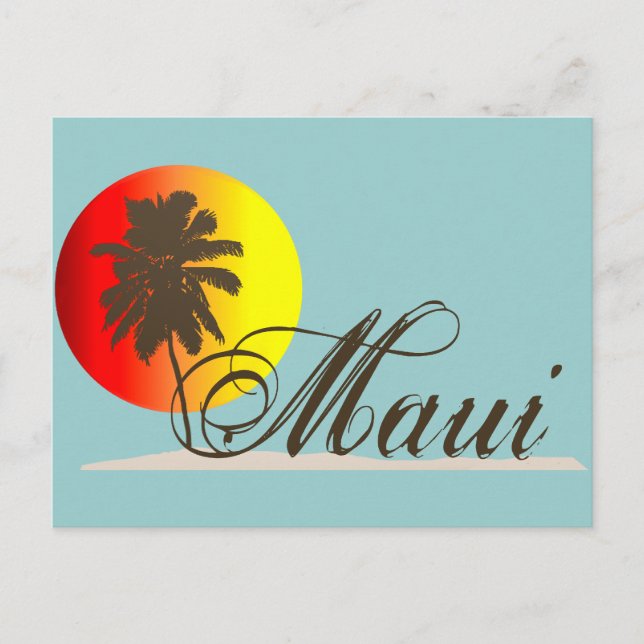 Carte Postale Souvenir de Maui Hawaï (Devant)