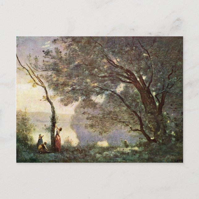 Carte Postale Souvenir De Mortefontaine Par Corot Jean-Baptiste- (Devant)