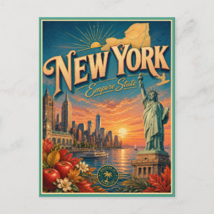 Carte postale souvenir de voyage rétro New York