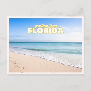 Carte Postale Souvenir de voyage rétro vintage de la plage de Fl