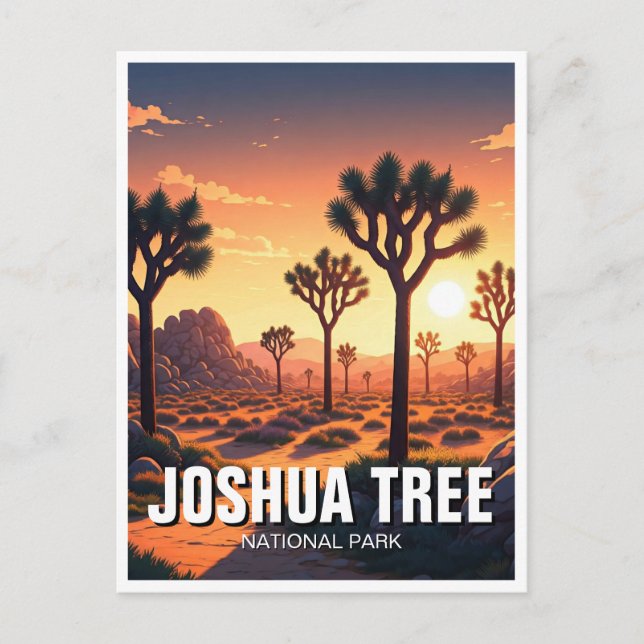 Carte Postale Souvenir du parc national Joshua Tree (Devant)