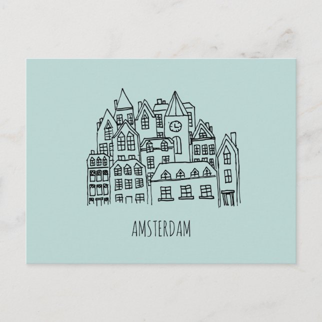 Carte Postale Souvenir orange d'Amsterdam Netherlands (Devant)