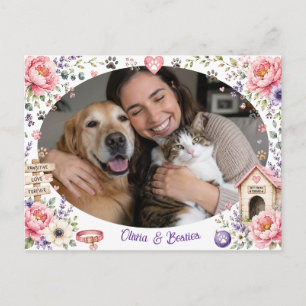 Carte postale souvenir personnalisée avec photo et