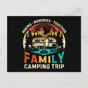 Carte Postale Souvenirs de voyage de camping en famille Équipage