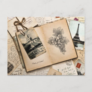 Carte Postale Souvenirs de voyage vintage à Paris France