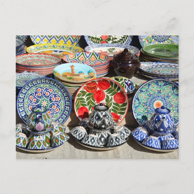 Carte Postale Souvenirs en Ouzbékistan (Devant)