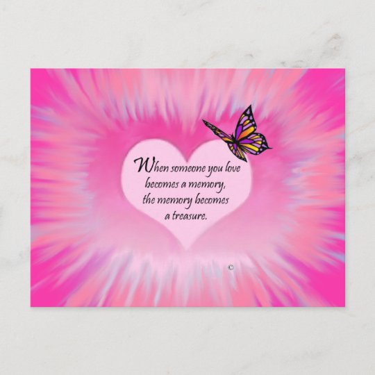Carte Postale Souvenirs Precieux Poeme Papillon Zazzle Ca