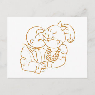 Carte Postale Souvenirs précieux premier baiser