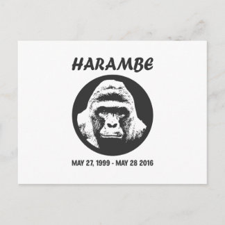 Carte Postale Souviens-toi de Harambe