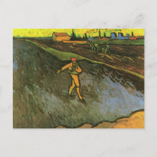 Carte Postale Sower, Arles en Arrière - plan(F575a)Van Gogh Fine