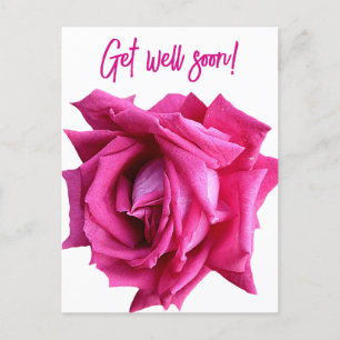 Carte Postale Soyez bien bientôt assez rose chaud rose moderne f