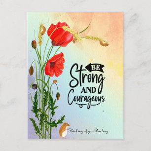 Carte Postale Soyez fort et courageux Joshua 1:9