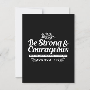 Carte Postale Soyez forts et courageux - Josué 1:9 Bible Verse