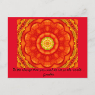Carte Postale Soyez la citation de changement Gandhi mots inspir