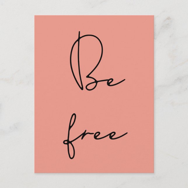 Carte Postale Soyez libre police noire (Devant)