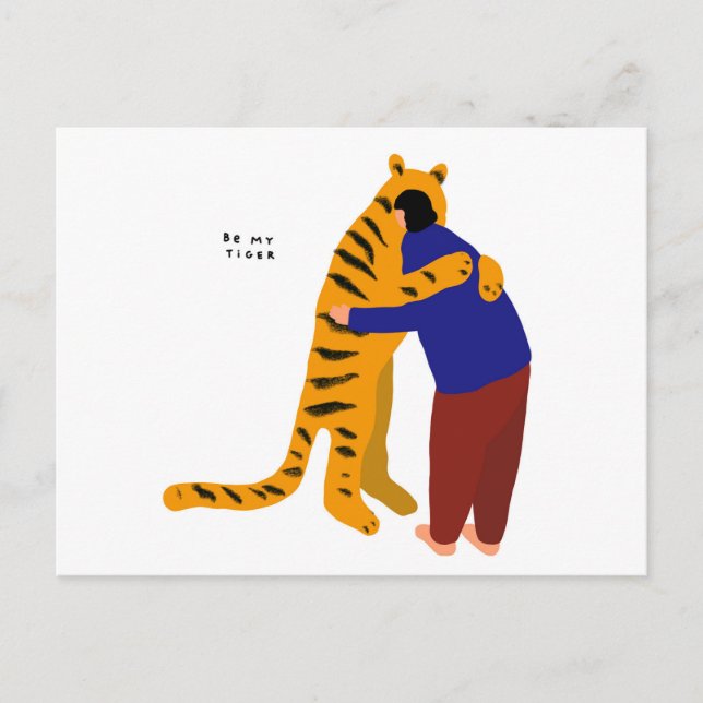 Carte Postale Soyez mon tigre (Devant)