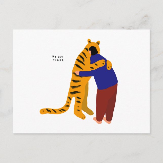 Carte Postale Soyez mon tigre (Devant)