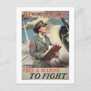 Carte Postale Soyez un marin - Libérez un marin pour combattre