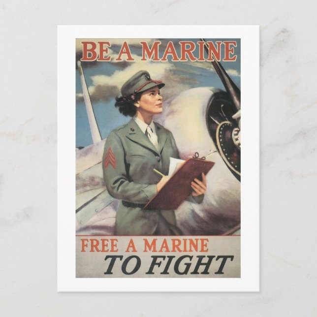 Carte Postale Soyez un marin - Libérez un marin pour combattre (Devant)