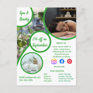 Carte Postale spa de santé affiche prospectus centre de bien-êtr