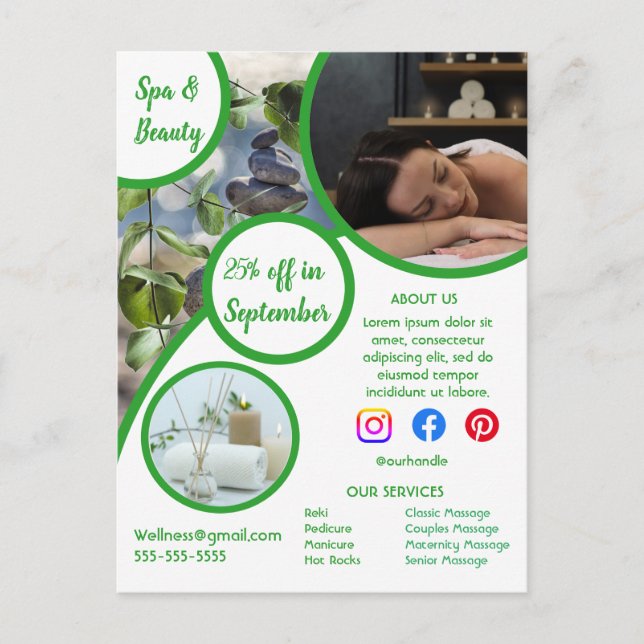 Carte Postale spa de santé affiche prospectus centre de bien-êtr (Devant)