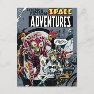 Carte Postale Space Adventures #12 Drôle les années 50 Retro Sci