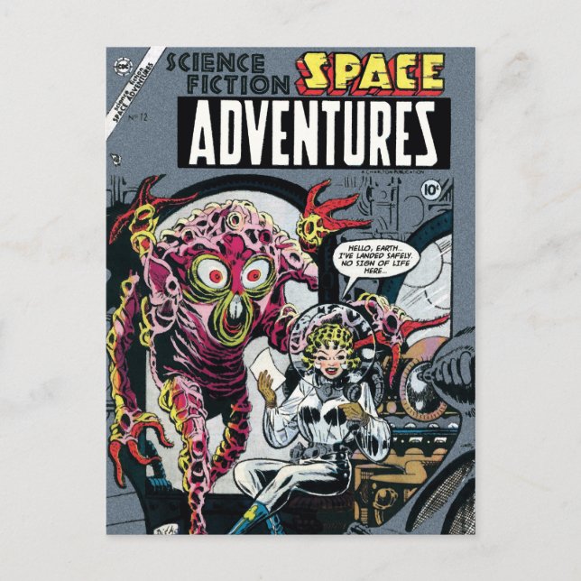 Carte Postale Space Adventures #12 Drôle les années 50 Retro Sci (Devant)