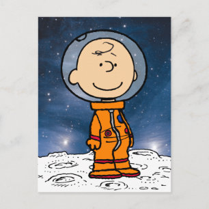Carte Postale SPACE   Charlie Brown astronaute