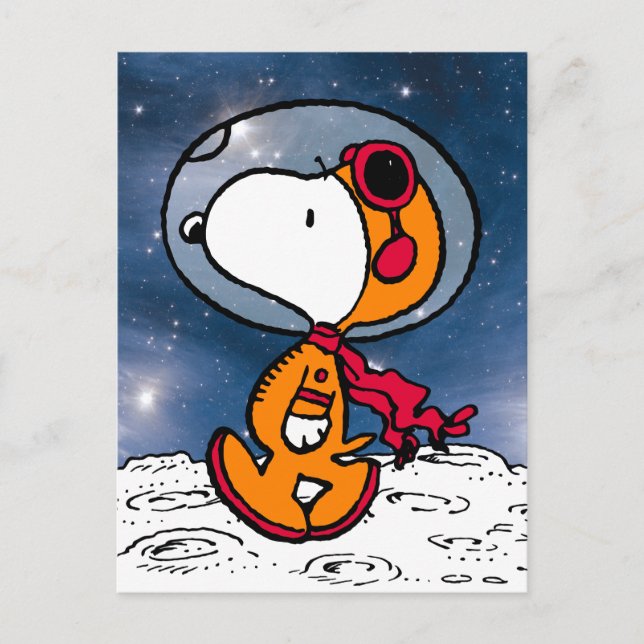 Carte Postale SPACE | Snoopy Astronaute (Devant)
