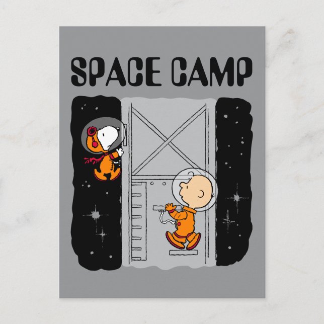 Carte Postale SPACE | Snoopy & Charlie Brown (Devant)