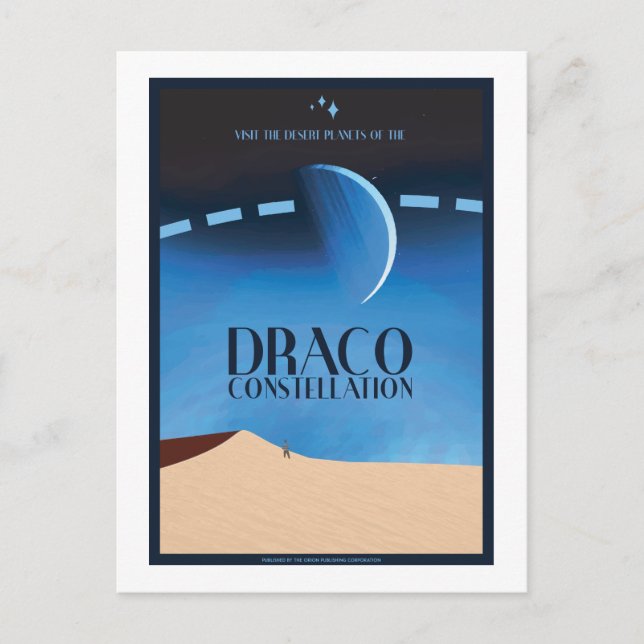 Carte Postale Space Travel - Draco Constellation (Devant)